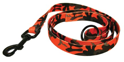 Leather Brothers Orange Camo Dog Lead