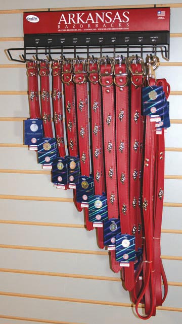 Razorback Dog Collar Display