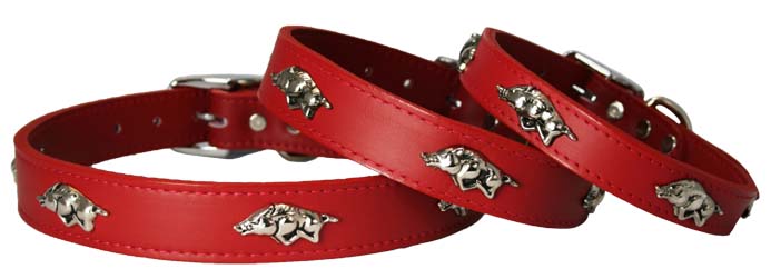 Arkansas Razorback Dog Collars and Leads